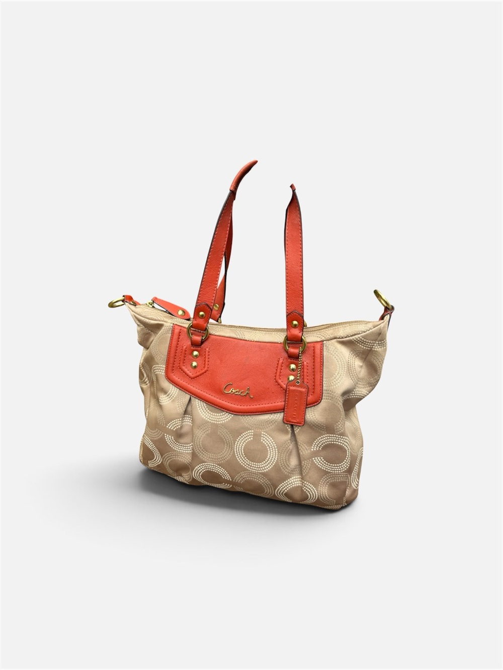 Coach Ashley coral F20068 sateen shoulder bag